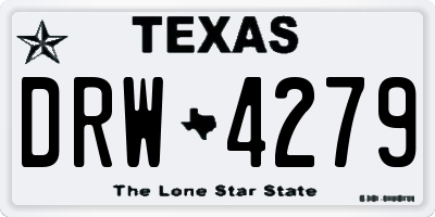 TX license plate DRW4279