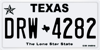 TX license plate DRW4282