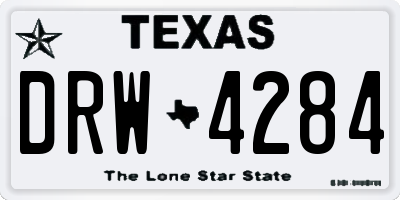 TX license plate DRW4284