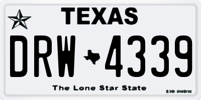 TX license plate DRW4339