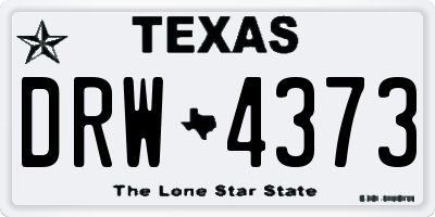 TX license plate DRW4373