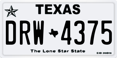 TX license plate DRW4375