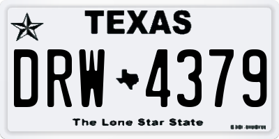 TX license plate DRW4379