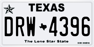 TX license plate DRW4396