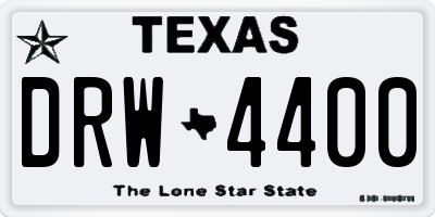 TX license plate DRW4400