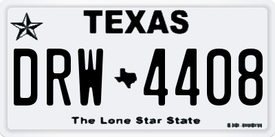 TX license plate DRW4408