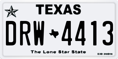 TX license plate DRW4413