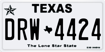 TX license plate DRW4424