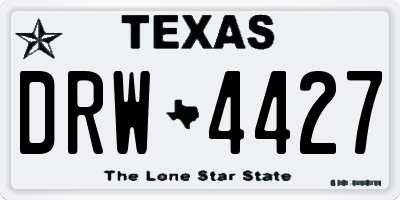 TX license plate DRW4427