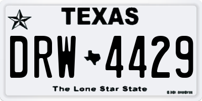 TX license plate DRW4429