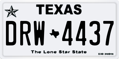 TX license plate DRW4437