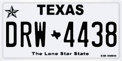 TX license plate DRW4438