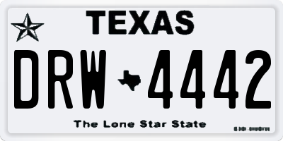 TX license plate DRW4442