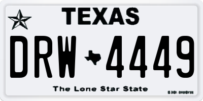 TX license plate DRW4449