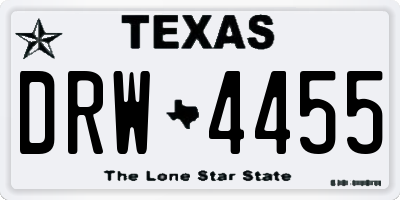 TX license plate DRW4455
