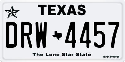 TX license plate DRW4457