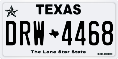 TX license plate DRW4468