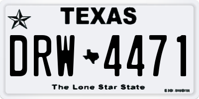 TX license plate DRW4471
