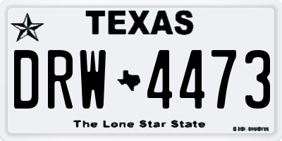 TX license plate DRW4473