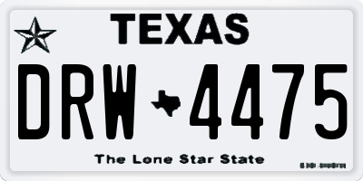 TX license plate DRW4475