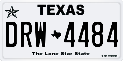 TX license plate DRW4484