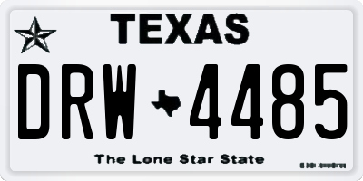 TX license plate DRW4485