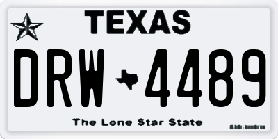 TX license plate DRW4489