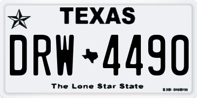 TX license plate DRW4490