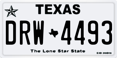 TX license plate DRW4493