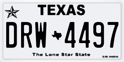 TX license plate DRW4497