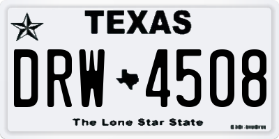 TX license plate DRW4508