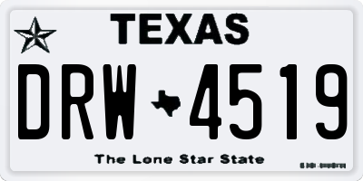 TX license plate DRW4519