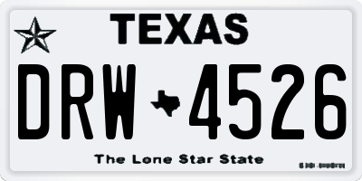 TX license plate DRW4526