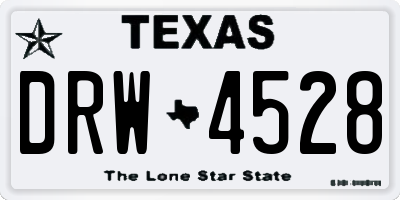 TX license plate DRW4528