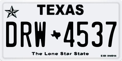 TX license plate DRW4537