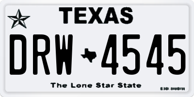 TX license plate DRW4545