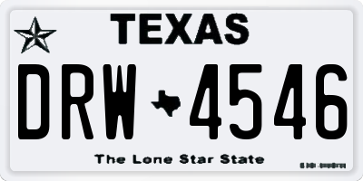 TX license plate DRW4546