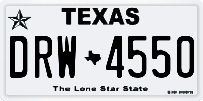 TX license plate DRW4550