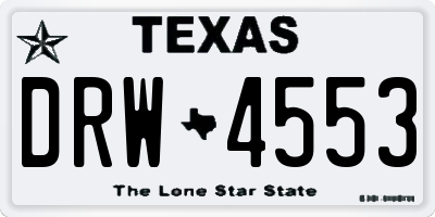 TX license plate DRW4553