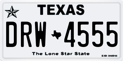 TX license plate DRW4555