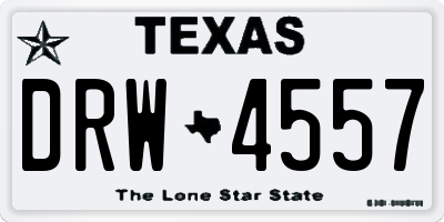 TX license plate DRW4557