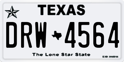 TX license plate DRW4564