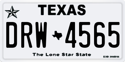 TX license plate DRW4565