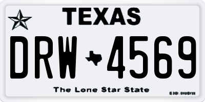 TX license plate DRW4569