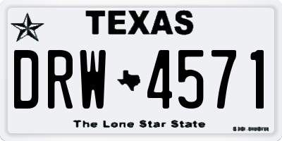 TX license plate DRW4571