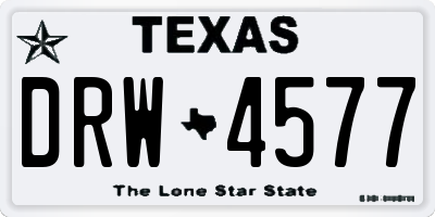 TX license plate DRW4577