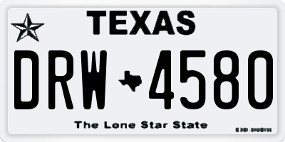 TX license plate DRW4580