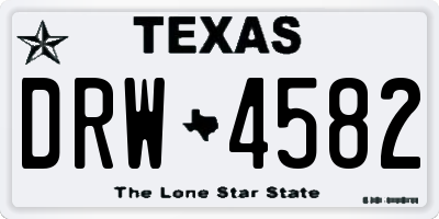 TX license plate DRW4582