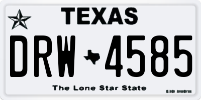 TX license plate DRW4585