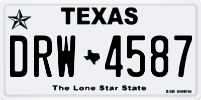 TX license plate DRW4587